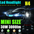 H4 9003 HB2 12V 24V 30W 3000Lm Led Headlight Bulb Headlamp Kit 6000K White High Power