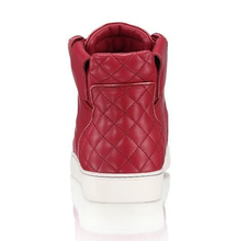 2015 new red shoes women brand royaums lace up casual shoes high top genuine leather with