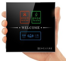 Smart Hotel Home Resident LED Waterproof Touch Doorbell Switch,Touch Wall light Switch Free customize logo word Free Shipping