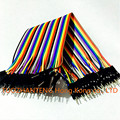 New 40PCS in Row Jumper Wire Dupont Cable line 2P 2P 2 54mm Male to Male