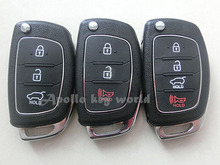 5PCS/Lot Brand New 3 Buttons/4 Buttons Flip Folding Remote Key Shell Case For Hyundai IX35 Mistra Verna Avante Fob Key Cover