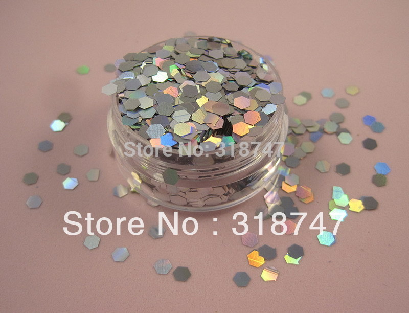 Гаджет  Free shipping Wholesale 4mm 50g silver Hexgon flake sequin for home decortation/sewing/wedding decoration confetti 043006005(4) None Дом и Сад