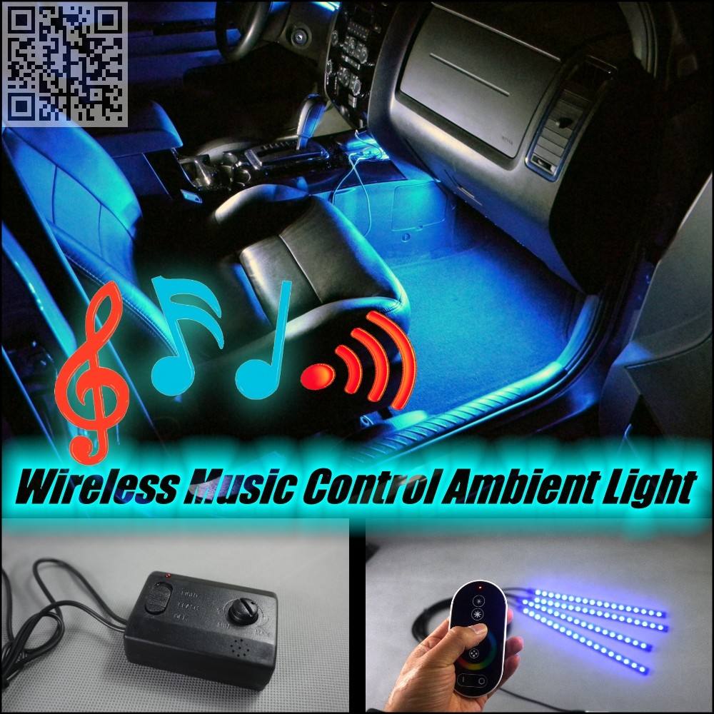 Glow Interior Floor Decorative Atmosphere Lights Neon light For All Car Sound Control