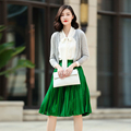Women s slim fitting pure cashmere three quarter sleeve thin short cardigan sweater