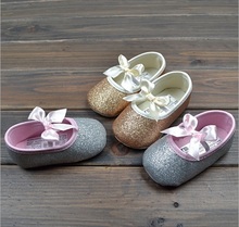 Wholesales 2014 spring summer new Baby, Kids shoes Children’s girls princess shoes bow cotton baby walker shoes XZ-004