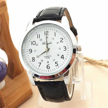 D6li 2016 Elegant Analog Luxury Sports Leather Strap Quartz Watches Men Gift Wrist Watches Bangle Bracelet