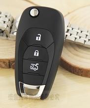 Free Shipping Original Size 3 Button Replace Flip Folding Remote Key 315MHZ/433Mhz ID46 Chip For 2015 New Chevrolet Cruze