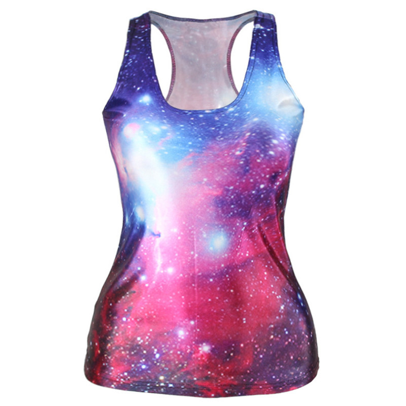 Fashion Punk Girl Digital Print Tank Top Vest Summer Tank Tops Gothic Punk Clubwear
