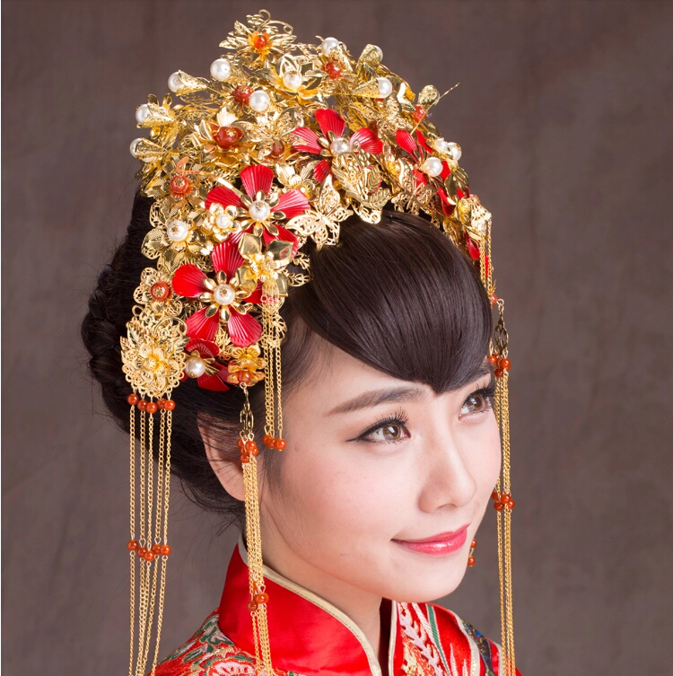 ... Vintage Chinese Style Classical Jewelry Traditional Bridal Headdress Wedding Hair Accessory Gilding Coronet Headwear ... - Vintage-Chinese-Style-Classical-Jewelry-Traditional-Bridal-Headdress-Wedding-Hair-Accessory-Gilding-Coronet-Headwear