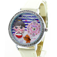 2015 Mini palabra de cuarzo DIY 3D dulce chica arcilla del polímero relojes mujeres relojes vestido de la muchacha Brithday regalo del Festival MN627