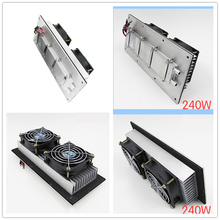 12V 240W Semiconductor electronic Parr Peltier refrigeration film air conditioning water cooling cold Aluminum radiator fan
