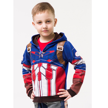 2016 Fashion 3-10yrs Boy’s Avengers Cosplay Clothes,Baby Boy’s Thor Cosplay Outerwear Kids Captain America Jackets Boys Hoodies