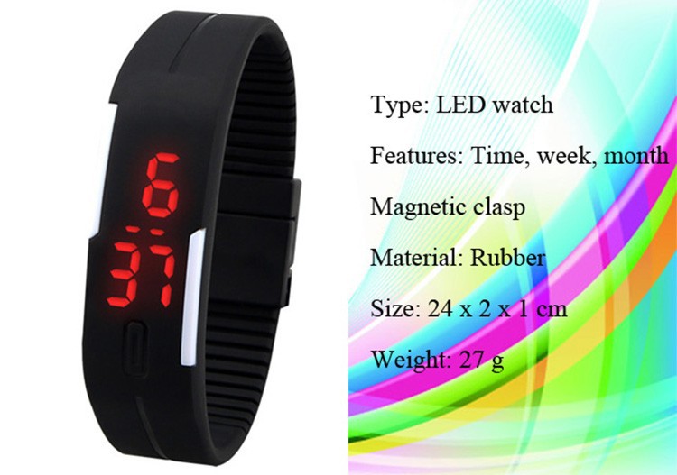 Silicone Rubber Touch Screen Digital Watches
