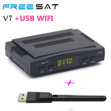 Freesat V7 DVB-S2 HD Satellite Receiver Full 1080P +1PC USB WiFi Support powervu youpron Ccam Satellite TV receiver