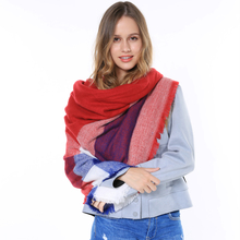 2015 Famous Brand Square Warm Thick Shawl Pashmina Prices In Euros Women Winter Autumn Tartan Plaid Banket Scarf 145cm*145cm