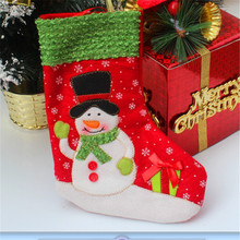 Hot Sale New Year 26cm Height Snowflake Christmas Socks Christmas Gift Packing Decoration Tree Ornament Christmas