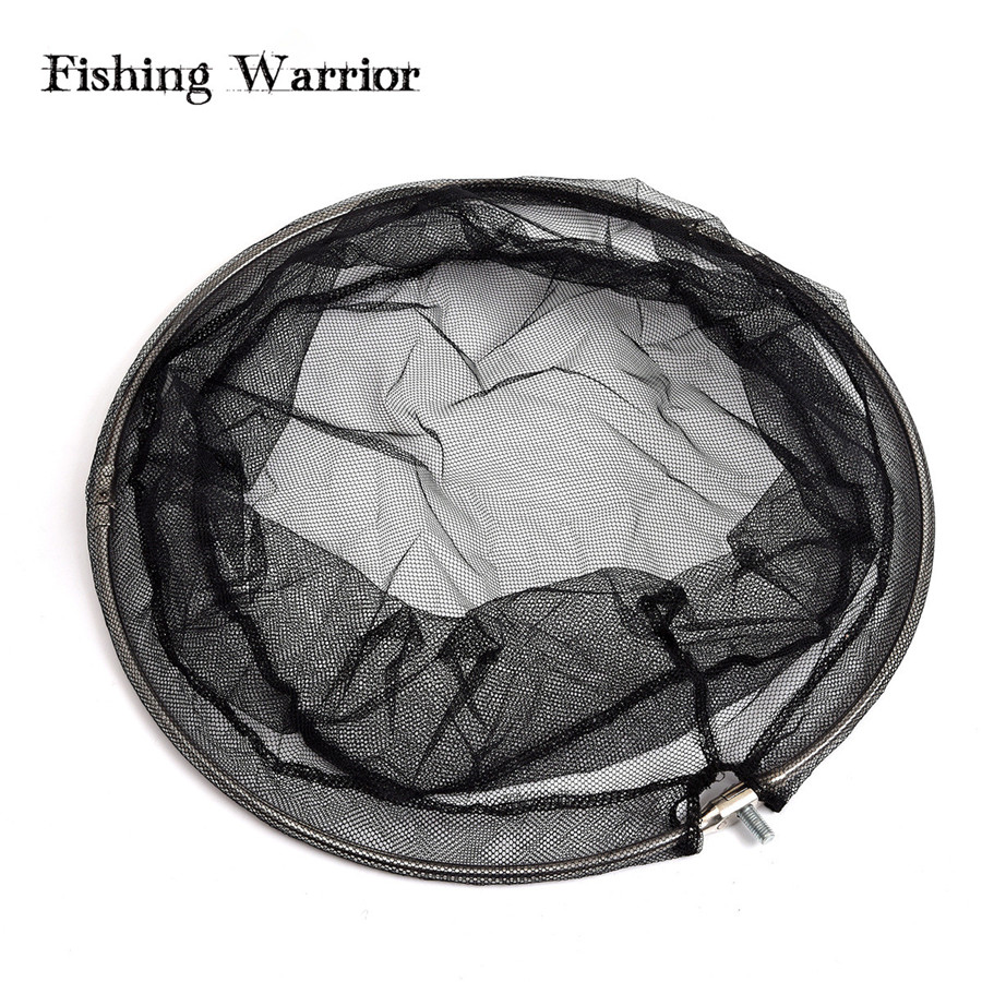 Fishing Net Stainless Steel Pesca Folding Round Metal Frame Nylon Nets