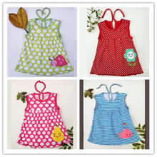 Free shipping Baby Dresses Princess Girls Dress 0-1years Cotton Clothing Dress Summer Clothes For Girl