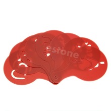 Free Shipping New Hot Creative Coffee Barista Stencils Template Strew Pad Duster Spray Art