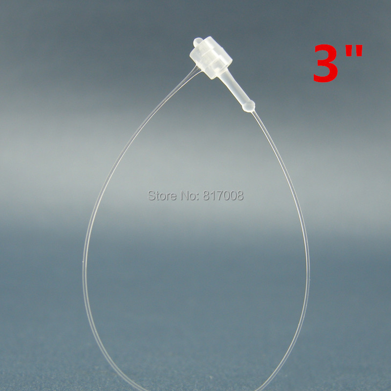 3.3 Inch 3000 Pieces Plastic Tag Fastener Security Loop Clothing Tag Loop for Retail Store Clothing Supplies