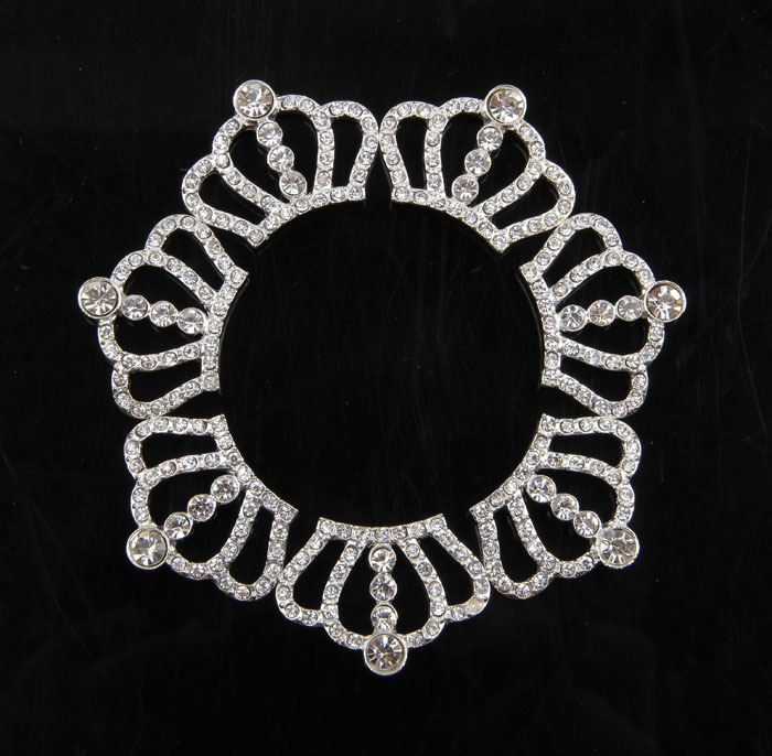 120pcs/lot Handmade Clear Metal Rhinestone Crown Wedding Button Bling Alloy Flatback Tiara Buttons For Bridal Brooches