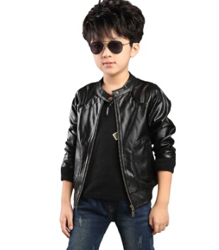 Kids Black Leather Jacket - JacketIn