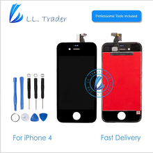 LL. Trader Top Quality Black LCD Replacement for iPhone 4 Touch Screen & Digitizer Display Assembly with Full Repair Toolkits