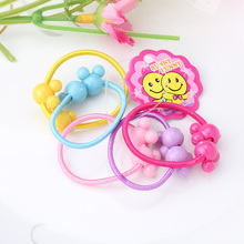 1Lot=5Pcs Mix Colors Cartoon Elastic Rubber Bands Baby Mini Hair Rope Ponytail Holder For Kids Girl Animal Shape Heart Scrunchy