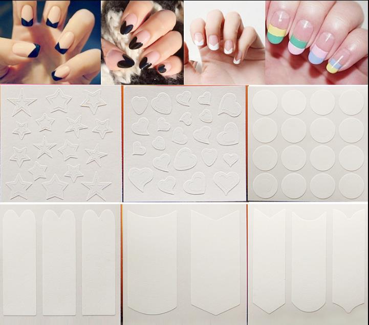 1pc Nails Sticker Tips Guide French Manicure Nail Art Decals Form Fringe Guides DIY Styling Beauty