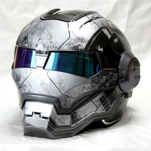 NEW Gray MASEI IRONMAN Iron Man helmet motorcycle helmet retro half helmet open face helmet 610 ABS casque motocross