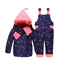 2016 Winter Baby Boy Girls Snowsuit Toddler Kids Down Coat Suit Set Clothes Down Jacket For