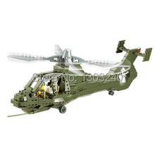 Free shipping KAZI 431pcs Military Series Field forces helicopter construction building bricks toys