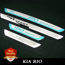 Free shipping High Quality Stainless Stee Door Sill Scuff Plate fit for RIO 2010-2015 dual tone door sills