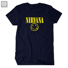 2016 new NIRVANA band shirts logo Kurt Cobain rock and roll shorts sleeve concert t shirt men women sports jogger top jersey tee
