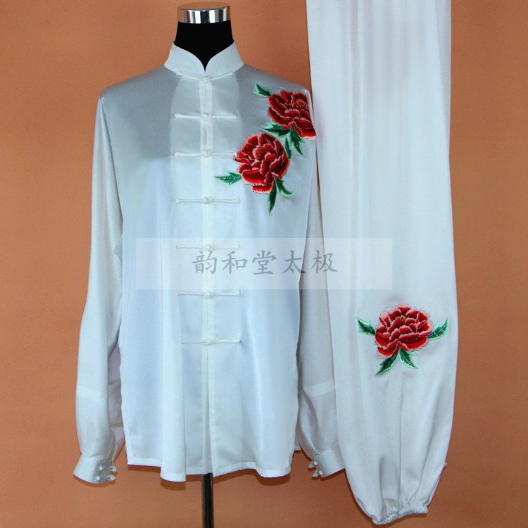 Фотография Embroidery peony flowers veil Taiji martial arts clothing clothing clothes show