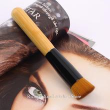 Professional Brush Cosmetic Makeup Basic Tool Wooden Handle Full Featured Foundation Makeup Brush Cream Flat Top