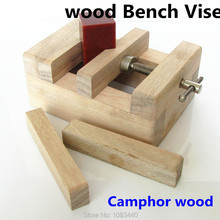 Luxury Pure Camphor wood Copper Rod Wood working Tools mini Table Bench Vise for wood working Stone Wood  Clamp-on Tools