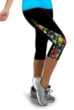 2015 Brand New Capris Leggings New Arrival High Waisted Patch Work Workout Fitness Legging Pant Exercise