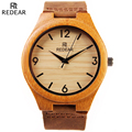REDEAR1406 costly bamboo men s watch watch of wrist of high end brands leather strap fashion