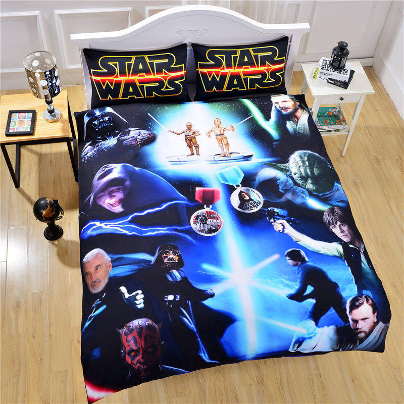 Recommend Star Wars Bedding Set The Force Awakens for Home Duvet Cover Best Gifts 3D No Fading Bedclothes Twin Full Queen