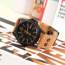 2016 new SOKI fashion man watch business quartz watches, High quality PU strap Wrist watch,Luminous pointer,
