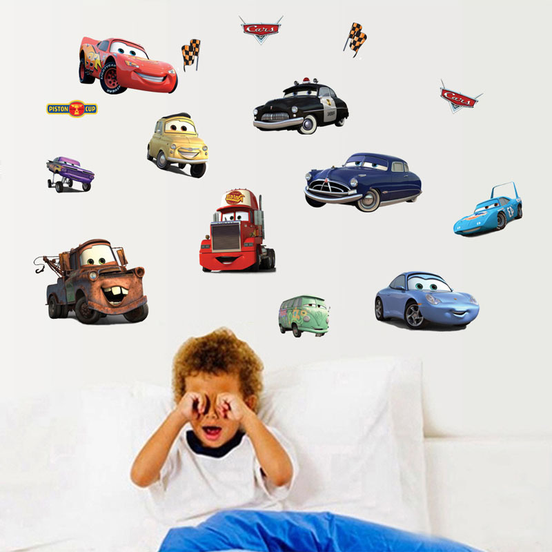 Hot Child Love Cartoon Car Vinyl Wall stickers Wallpaper Wall Sticker Removable home Decor Kids room