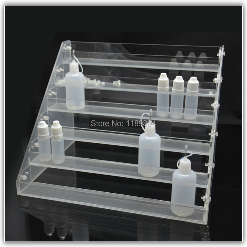 1pcs Transparent electronic cigarette acrylic e juice bottle display holder rack store shop show stand  e cig display shelf