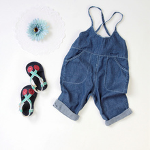 Kids Children Cotton Denim Overalls 2016 Summer Girls Clothing Jumpsuit Baby Girl Clothes Jeans Pants Toddler Girls Jean Romper