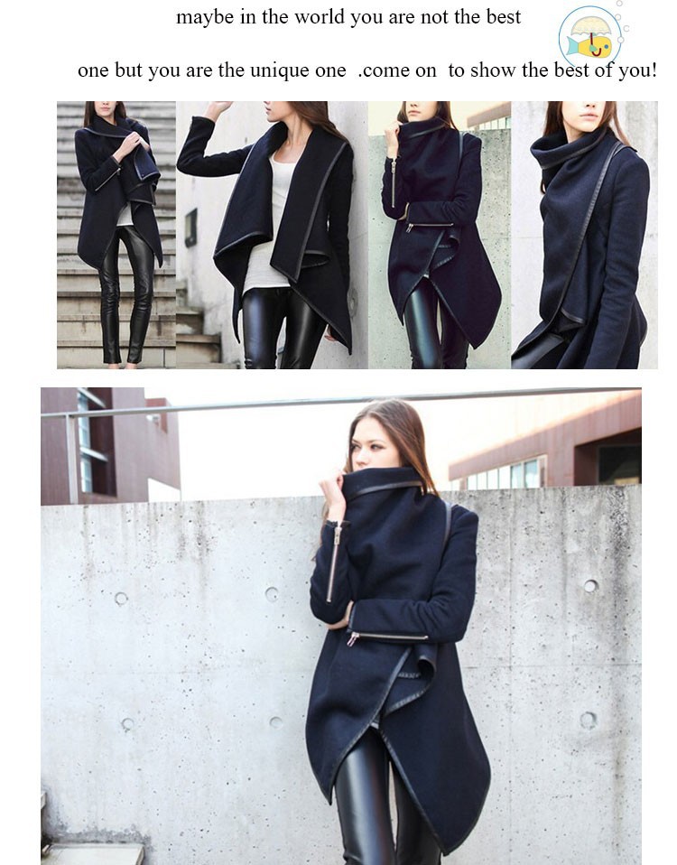 2015 New woman Fashion winter woolen overcoat women fashion Jackets woolen coat (10)