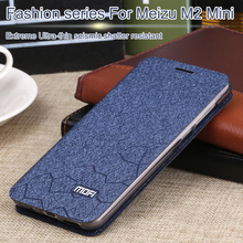 meizu m2 mini case flip meizu m2 case leather inner metal front cover original MOFI stand case free shipping
