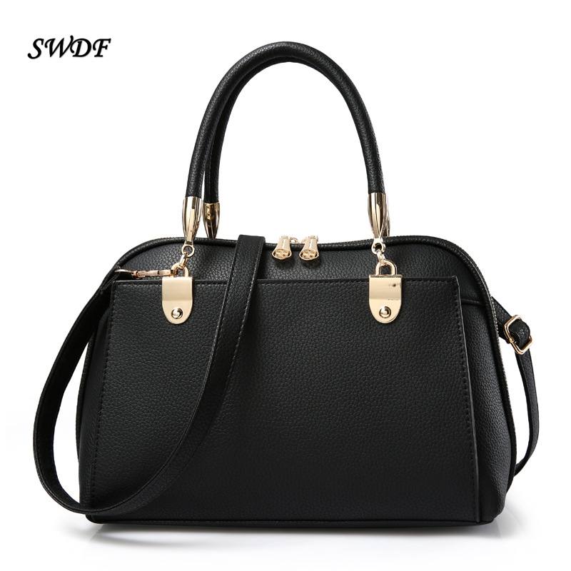 Kors Handbag 2016 Handbags Famous Brand Black PU leather messenger bag ladies women tote bags Stella