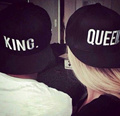 2016 new KING QUEEN Embroidery Snapback Hat baseball cap Acrylic Men Women Couple Gifts Free Shipping