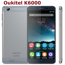 Presale Original OUKITEL K6000 5.5″Inch HD 6000mAh Android 5.1 Dual Sim FDD-LTE Smartphone MTK6735P Cellphone 2GB +16GB 13.0MP