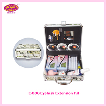 2016 False Double Layer Beauty Grafting Eyelash Extension Kit Full Set with Silver Case for Beauty Salon Makeup Free shipping